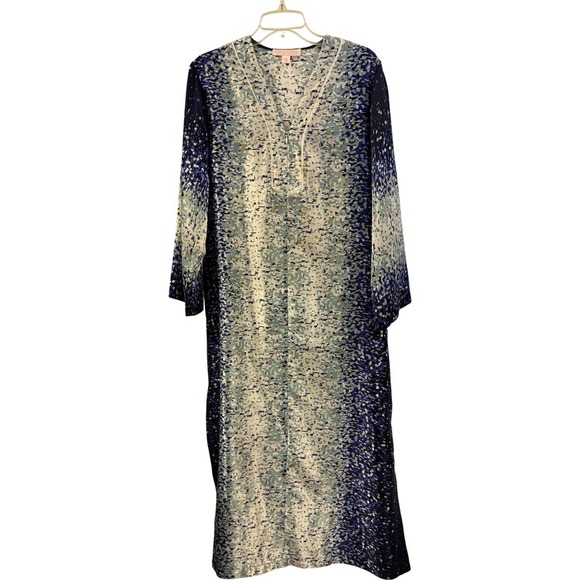Oscar de la Renta Dresses & Skirts - Vintage Oscar de la Renta Pink Label Maxi‎ Dress XL Polyester Long Sleeves Print